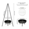 SEVOBAL Grill Cookware Campfire Tripod Adjustable Height With Fire Bowl, Heavy-Duty Steel For Camping, Backyard BBQs, Black, 18.11"*18.11"*59.45" -Household Items GUEST 5360ddd8 4c25 4ad5 bcad b05673507a10