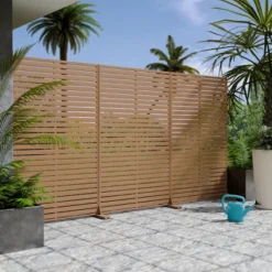 SEVOBAL Patio Decorative Screens 6 Piece Plastic Patio Screen With Venetian Flower Design For Yard, Garden, Indoor Spaces, Brown, 45.47"15.75"72.05" -Household Items GUEST 539c8d45 4f8e 4ca1 80ac 144a9e63a626