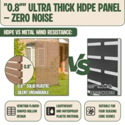 SEVOBAL 6pc Patio Screen Patio Privacy Porch Screen Patio Screens Paged Patio Decorative Screens Patio Screen Decor Outdoor, Brown, 272.82"*15.75"*72" -Household Items GUEST 53c3dd86 f466 4e43 bc8b febe36f727d9