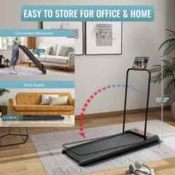 SEVOBAL Treadmill With Incline Treadmill Walking Pad Folding Portable With Handle, 2.5HP Under Desk For Office Home, Orange, 43.5"*18.1"*37.8" -Household Items GUEST 554899e4 d6d2 4d7b ba92 a3a18c70a1c1