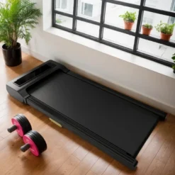 SEVOBAL Walking Pad Running 2.25HP Cushioned Belt Folding Portable Treadmill Spacious Surface Under Desk For Home Gym Office, Black, 47.2"*20.9"*4.9"