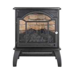 SEVOBAL Fireplace Insert Heater Mantel 3D Flame Quartz Fireplace Stove Bottom Air Outlet Fire Place Panoramic 3-Side View, Black, 19.61"*12.99"*20.98" -Household Items GUEST 556daa2c b976 4d54 8b65 abf545b5f219