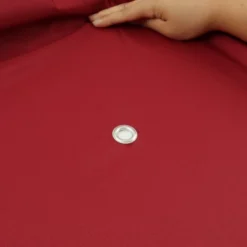 Sevobal Patio Umbrellas Outdoor Patio Gazebo Replacement Canopy, Double Tiered Gazebo Tent Roof Top Cover Only , Red, 139.76"*116.14"*69.29"