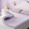 SEVOBAL Mattresses Premium Firm Memory Foam Mattress Topper Cooling Ventilated Design For Bedroom, Purple, 74"*54"*2"