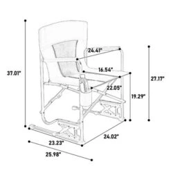 Sevobal Outdoor Portable Chairs Freestyle Rocker Camping Chair With Durable Armrests And Drink Holder For Patio And Backyard, Gray, 36.02"*4.92"*25.2" -Household Items GUEST 581abc3f d741 4ba5 9625 b8e076223e17 1