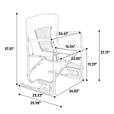 Sevobal Outdoor Portable Chairs Freestyle Rocker Camping Chair With Durable Armrests And Drink Holder For Patio And Backyard, Blue, 36.02"*4.92"*25.2" 4 Sevobal Outdoor Portable Chairs Freestyle Rocker Camping Chair With Durable Armrests And Drink Holder For Patio And Backyard, Blue, 36.02"*4.92"*25.2" - Image 2