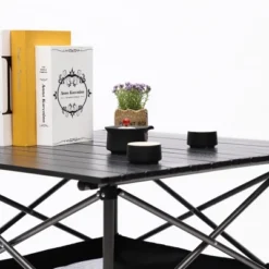 Sevobal Outdoor Portable Chairs 3PCS Folding Table And Chair Set With Storage Bag For Patio Garden Deck Poolside, Gray, 27.56"*27.56"*27.56" -Household Items GUEST 58b548d4 2aa1 4b6e b0c3 e0661ba31ce7