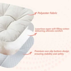 SEVOBAL 2Pack Square Seat Cushions With Premium Soft Cotton Filling, Non-Slip Bottom Durable Chair Pads For Dining Room, Beige, 17.8"*17.8"*4.4" -Household Items GUEST 5952ed5b b2c7 44be 813c 6fb412adce47