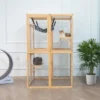 Sevobal Pet Carriers, Cat Cages Indoor Enclosure With Platforms And Lock, Cats Crate Large Exercise Place Ideal For 1-2 Cats, Brown, 39.4"*33.3"*63.8" -Household Items GUEST 59963248 a064 421f 885a 330da9fed86c