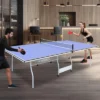 SEVOBAL Table Tennis Accessories 9ft Competition Grade Ping Pong Table Foldable Portable With Playback Mode For Indoor Games, Blue, 57"*33"*5"