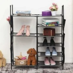 SEVOBAL 35 Pairs Shoe Rack 6 Tier Shoe Shelf Shoe Storage, Shoe Organizer For Entryway Stackable Shoe Holder Shoe Stand, Black, 43"*20"*10" -Household Items GUEST 5b1a961b 1ee5 4c4b 8591 df9fda4da4bd