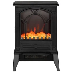 SEVOBAL Fireplace Insert Heater Mantel 3D Flame Fireplace Stove Bottom Air Outlet Fire Place Panoramic Fire Place Heater, Black, 16.9"*12.2"*21.7" -Household Items GUEST 5b9f11c5 a646 4821 b797 c2197ad6dab8