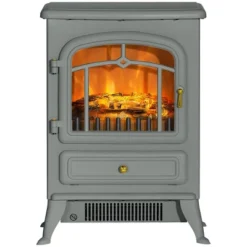 SEVOBAL Fireplace Insert Heater Mantel 3D Flame Fireplace Stove Bottom Air Outlet Fire Place Panoramic Fire Place Heater, Gray, 17.7"*13.2"*22.2" -Household Items GUEST 5c009b30 9aef 4e54 99a0 4905acfd6d9f