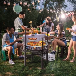 SEVOBAL Outdoor Grills, Griddles And Smokers Portable Round Charcoal Grill, Compact Camping BBQ For Outdoor Cooking, Black, 26.78"*24.6"*11.42" -Household Items GUEST 5cae4d4b 714b 4260 9438 2fd2c2de52a2