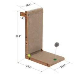 SEVOBAL Pet Scratcher, L-Shaped Cat Scratch Pad With Play Ball, Durable Scratching Board Indoor Cats, Brown, 15.4"*10.4"*23.2" -Household Items GUEST 5cdd78a2 5afb 4282 bd27 38902e8d15a0