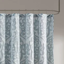 SEVOBAL Shower Curtain Luxury Jacquard Textured Damask Design For Bathroom Decor, Aqua Silver, 72"*72"*0.13" -Household Items GUEST 5e72c46b 98d2 404f bbdc 3ce33329b84b