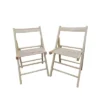 Sevobal Outdoor Portable Chairs 2 Piece Slatted Wood Folding Chair Set For Kitchen Special Events Outdoor Backyard Garden, Beige, 15.6"*22.8"*31"