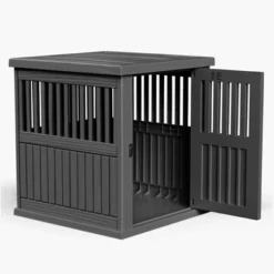 SEVOBAL Pet Crates And Houses Slanted Roof Dog Crate Lockable Gate Optimal Airflow Easy Setup For Living Room Patio, Blue, 29.65"*21.34"*25.28" -Household Items GUEST 5ff6347d c9d4 4dd4 960e df2cbaf329c3