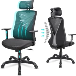 SEVOBAL Task And Office Chairs Office Chair With Adjustable Headrest And Armrest, Gaming, Black, 25.5"*31"*23.5" -Household Items GUEST 62253c03 e92c 4d2b a630 c3cfb8c56670