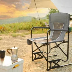 Sevobal Outdoor Portable Chairs Freestyle Rocker Camping Chair With Durable Armrests And Drink Holder For Patio And Backyard, Gray, 36.02"*4.92"*25.2" -Household Items GUEST 63abcd1c 3320 45e5 b5c1 c0daf5f47071