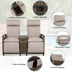 SEVOBAL Patio Accent Chairs, All Weather Outdoor Patio Chairs High Back Couch With Premium Cushions For Garden Backyard, Brown, 47.6"*23.6"*46.1" 10 SEVOBAL Patio Accent Chairs, All Weather Outdoor Patio Chairs High Back Couch With Premium Cushions For Garden Backyard, Brown, 47.6"*23.6"*46.1" -Household Items GUEST 641e2939 c358 45d8 af07 c38a1607324a