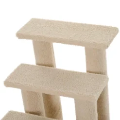 SEVOBAL 25" 4 Step Multi Level Carpeted Cat Scratching Post Pet Stairs,Beige(25"*17"*23.5") -Household Items GUEST 64937a22 806a 4d1b b609 69cbdfc5750d