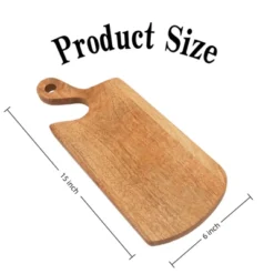SEVOBAL Serving Platters Handmade Teak Wood Cheese And Bread Board With Asymmetrical Modern Design For Cakes, Appetizers, Brown, 6"*15"*0.7" -Household Items GUEST 654ae0b8 181c 48f1 b013 c44f69659dee