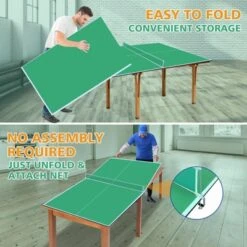 SEVOBAL Table Tennis Accessories 7ft Ping Pong Conversion Top Foldable Portable For Indoor Games, Green, 40"*22"*3" -Household Items GUEST 65d39efe ed00 4a2e 8dac a53663421eaa