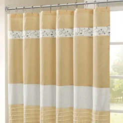 SEVOBAL Shower Curtain Faux Silk With Floral Embroidery And Pintucked Detailing For Elegant Bathroom Decor, Multicolor, 72"*72"*0.13" -Household Items GUEST 65edc822 a310 4db1 9bef 41a048bcbe48
