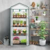SEVOBAL Greenhouse Mini 4 Tier Green Houses Rolling Door Full Plant Grow Early Spring Seed Germination Indoor Growing Outdoor, White, 72"*48.5"*8.5" -Household Items GUEST 6711676f a936 4222 a8c5 eb21431c8627