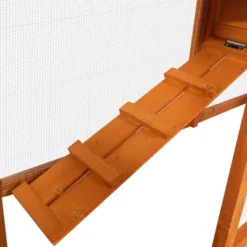 Sevobal Pet Crates And Houses 2 Tiers Rabbit Hutch On Wheels, Openable Roof, Easy-to-Clean Tray, House For Small Animals, Orange, 35.4"*19.7"*21.7" -Household Items GUEST 67f9f137 11be 4f66 92aa 6a2159037fdc