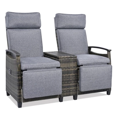 SEVOBAL Patio Accent Chairs, All Weather Outdoor Patio Chairs High Back Couch With Premium Cushions For Garden Backyard, Gray, 47.6"*23.6"*46.1" 7 SEVOBAL Patio Accent Chairs, All Weather Outdoor Patio Chairs High Back Couch With Premium Cushions For Garden Backyard, Gray, 47.6"*23.6"*46.1" - Image 5