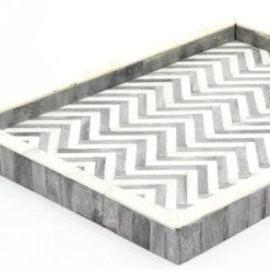 SEVOBAL Serving Platters Striped Wooden Large Rustic, Mango Wood Platters For Cakes, Appetizers, Desserts And Other Food, Gray, 16"*12"*1.5" -Household Items GUEST 6bdc8cb6 f327 4ef4 8f09 64f7a7f492d1