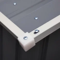 SEVOBAL Storage Sheds Outdoor Storage Room With All-Weather Design Metal Tool Shed For Backyard, Patio, Lawn, Gray, 63"*37.4"*71.26"