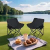 Sevobal Outdoor Portable Chairs 2PCS Folding Camping Chair Set With Side Pocket And Carry Bag For Patio Lawn Garden Deck, Black, 16.5"*20.1"*25.6" -Household Items GUEST 6c448d32 565b 4ee1 bd90 1376dc45170c