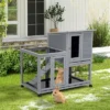 Sevobal Pet Carriers, Portable Rabbit Hutch With Wheels, Indoor Outdoor Fence For Yard, Gray, 38.98"*23.82"*36.61" -Household Items GUEST 6dc7eba8 0b76 4931 89a0 f288553922d8