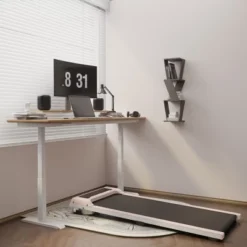 SEVOBAL Home Gyms Incline Walking 6 Degree Pad Treadmill, Portable Compact Under Desk, Suitable For Home, Upright Stand, Pink, 49.2"*20.47"*4.92"