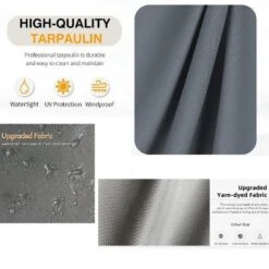 Sevobal Patio Umbrellas Outdoor Patio Gazebo Replacement Canopy, Durable Uv-Resistant Material, Top Cover Only, Gray, 96.46"*96.46"*8.66" -Household Items GUEST 70185f96 23ce 4bc8 8bea f141250e20eb