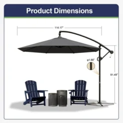SEVOBAL Patio Umbrellas Outdoor Market Extra Large, Crank Handle For Deck, Lawn, Backyard, Sun Shade -Household Items GUEST 71819a79 2362 4531 8503 7828b92b9527