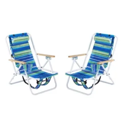 Sevobal Outdoor Portable Chairs 2PCS Reclining Beach Chair Set With Cup Holder And Headrest For Lawn Patio Deck Garden, Multicolored, 23"*21.7"*31.5" -Household Items GUEST 742873cc 507f 4b09 90e2 40bc88831e3e