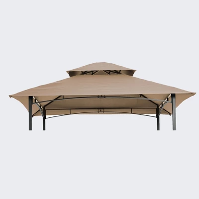 Sevobal Patio Umbrellas Grill Gazebo Replacement Canopy, Double Tiered BBQ Tent Roof Top Cover, Top Cover Only, Beige, 94.5"*59"*8.66" 7 Sevobal Patio Umbrellas Grill Gazebo Replacement Canopy, Double Tiered BBQ Tent Roof Top Cover, Top Cover Only, Beige, 94.5"*59"*8.66" - Image 5