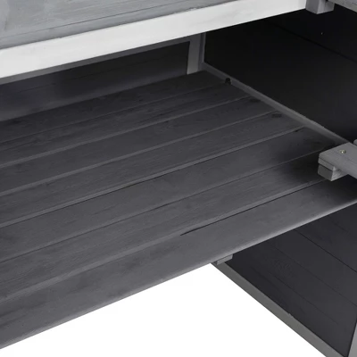 Sevobal Pet Crates And Houses, 2-Tier Cat House With Platform And Windows, Large Capacity Cage For 2-4 Cats, Gray, 75.9"*33.5"*70" 6 Sevobal Pet Crates And Houses, 2-Tier Cat House With Platform And Windows, Large Capacity Cage For 2-4 Cats, Gray, 75.9"*33.5"*70" - Image 4