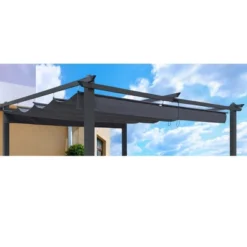 Sevobal Patio Umbrellas Outdoor Patio Gazebo Replacement Canopy, Durable Uv-Resistant Material, Top Cover Only, Gray, 96.46"*96.46"*8.66"