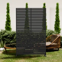 SEVOBAL Patio Decorative Screens 6 Piece Plastic Patio Screen With Venetian Flower Design For Yard, Garden, Indoor Spaces, Black, 45.47"*15.75"*72.05" -Household Items GUEST 76494d78 b3ea 4163 8056 908071690ad5