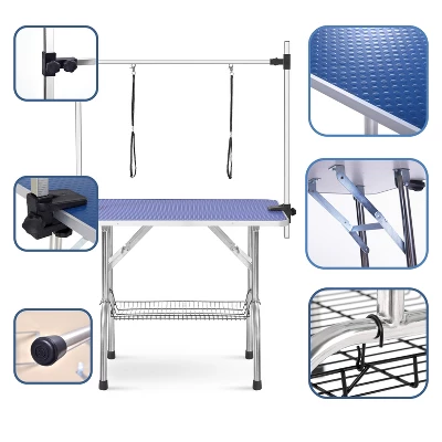 SEVOBAL Pet Grooming Tool Equipped With Adjustable Armrest Large Heavy Duty Pet Grooming Station Size 42 Inches, Blue, 42.00"*23.60"*30.00" 4 SEVOBAL Pet Grooming Tool Equipped With Adjustable Armrest Large Heavy Duty Pet Grooming Station Size 42 Inches, Blue, 42.00"*23.60"*30.00" - Image 2