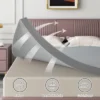 SEVOBAL Mattresses Extra Firm Mattress Topper High Density Foam For Back Support And Pressure Relief For Bedroom, Gray, 74"*38"*2"