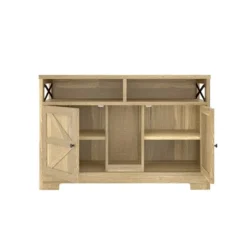 SEVOBAL Pet Crates And Houses Hidden Dual Door Litter Cabinet Multi Function Pet Furniture Easy Assembly, Brown, 47"*13.7"*29" -Household Items GUEST 7a13321a bfe2 4404 9917 ea70cdb97cfd