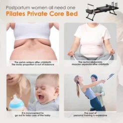 SEVOBAL Pilates Reformer Foldable Pilates Machine Equipment Home Use Gym Workout Advanced Beginners Users Up To 330lbs Capacity, Black, -Household Items GUEST 7ae18734 1e8a 4c68 8682 40eac37d7709