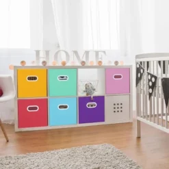 SEVOBAL 6pc Fabric Storage Cubes Organizer Heavy Duty Cube Storage Bin Clothes Storage Box Closet Baskets In Shelves Home, Multicolored, -Household Items GUEST 7d853b95 4182 44ef bdba c9b0a42ac048