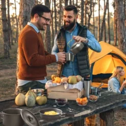 SEVOBAL Outdoor Grills, Griddles And Smokers Compact Camp Kitchen Set, Essential Outdoor Cookware For Family Backpackers, Black, 7.48"*7.48"*5.12" -Household Items GUEST 813b252d a7e7 49bf 94ba 117ff44677e0